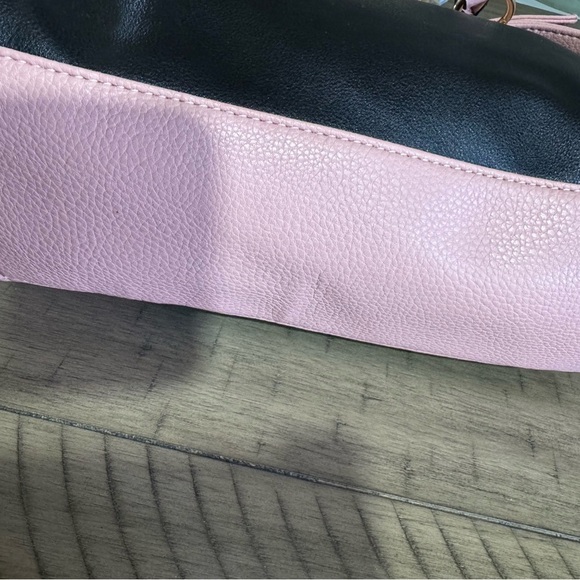 Juicy Couture Pink/Black Mini Bowler Bag w/ Embroidered Logo charm - Picture 6 of 12